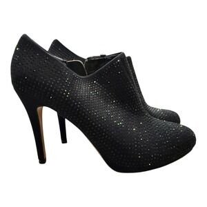Saks Fifth Avenue Rhinestone Ankle Booties Stiletto Heel Party Shoes 8.5